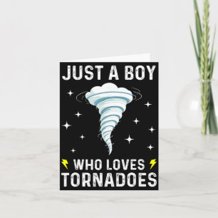 Funny Tornado Gift For Boys Kids Hurricane Weather Card