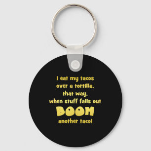 Funny Tortilla Boom Joke Keychain