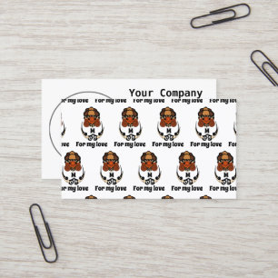 Funny Tortoise Chilling Monogram Business Card