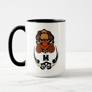 Funny Tortoise Chilling Monogram Mug