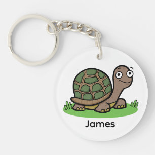 Funny Tortoise Custom Keychain