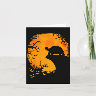 Funny Tortoise Halloween Silhouette Soky Tortoise  Card