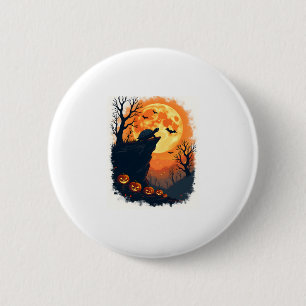 Funny Tortoise Halloween Silhouette Spooky Tortois 2 Inch Round Button
