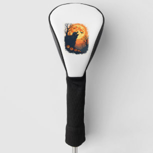 Funny Tortoise Halloween Silhouette Spooky Tortois Golf Head Cover