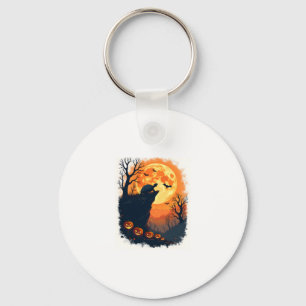 Funny Tortoise Halloween Silhouette Spooky Tortois Keychain