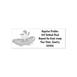 Funny tortoise wave surfing cartoon self-inking stamp