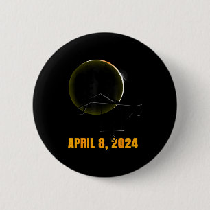 Funny Total Solar Eclipse Cat Saying 2 Inch Round Button