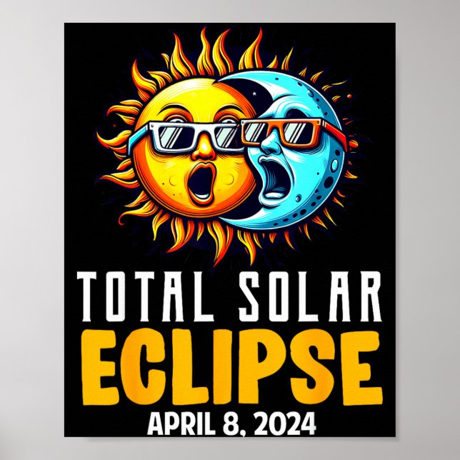 Funny Total Solar Eclipse Usa Sun Poster (Front)