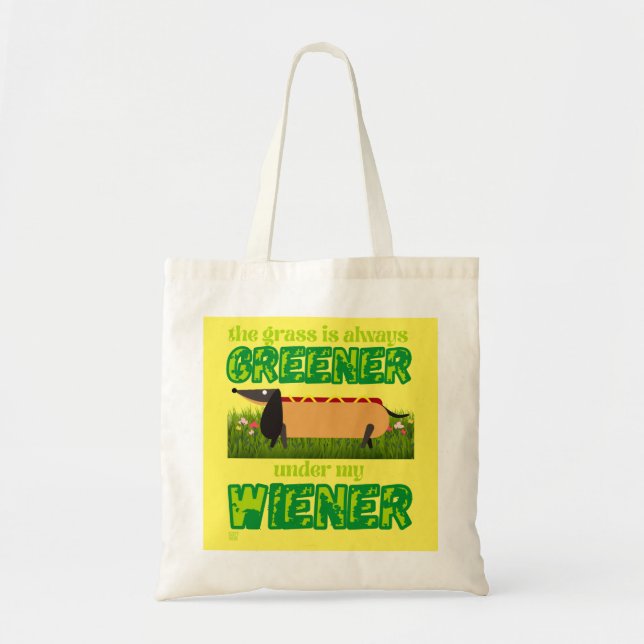 funny tote bag  "MY WIENER" (Front)