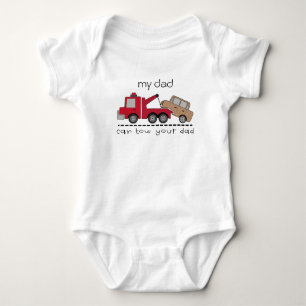 Funny Tow Truck Driver - My Dad Can Tow Your Dad Baby Bodysuit