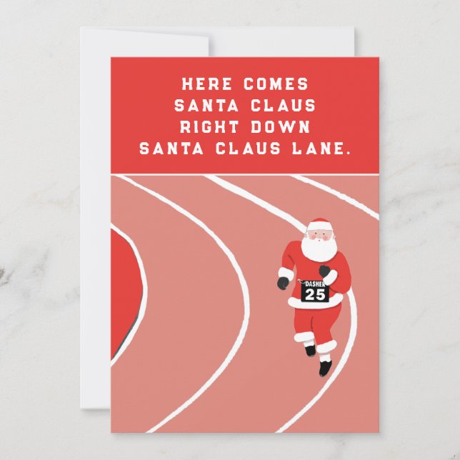 Funny Track and Field Christmas Cards (Front)