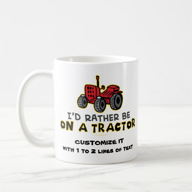 Funny Tractor Coffee Mug (Left)
