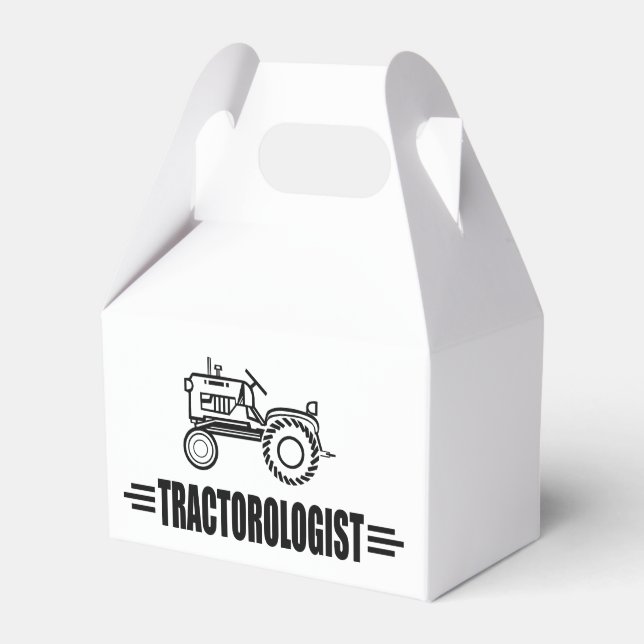 Funny Tractor Favor Box (Front Side)