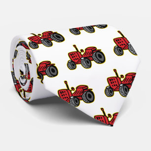 Funny Tractor Humourous Old Red Jalopy Tie