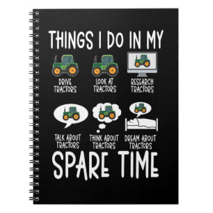 Funny Tractor Lover Farmer Tractors Notebook