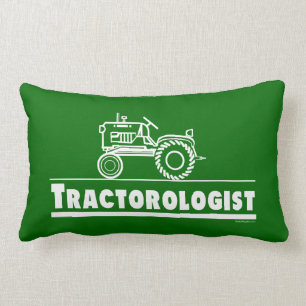 Funny Tractor Lumbar Pillow