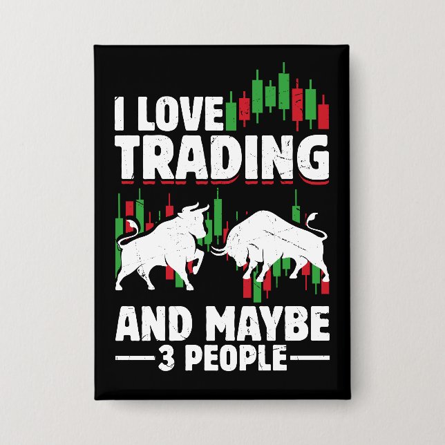 Funny Trading Quote Bull & Candlestick Daytrading  (Front)