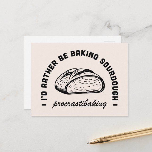 Funny tradwife stay at home mom baking quotes postcard (Front/Back In Situ)