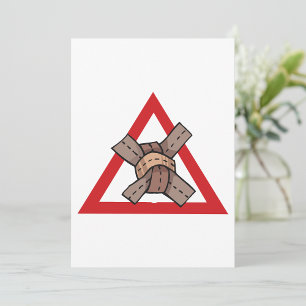 Funny Traffic Jam Knot Warning Road Sign  Invitation