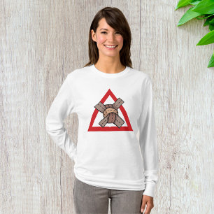Funny Traffic Jam Knot Warning Road Sign T-Shirt