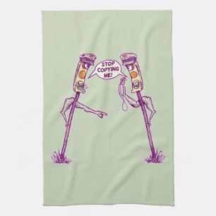 Funny traffic lights kitchen towel