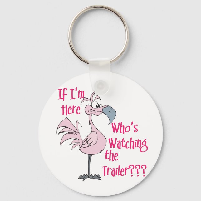 Funny Trailer Park Shirt Keychain (Front)