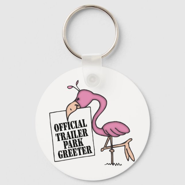 Funny Trailer Park Shirt Keychain (Front)