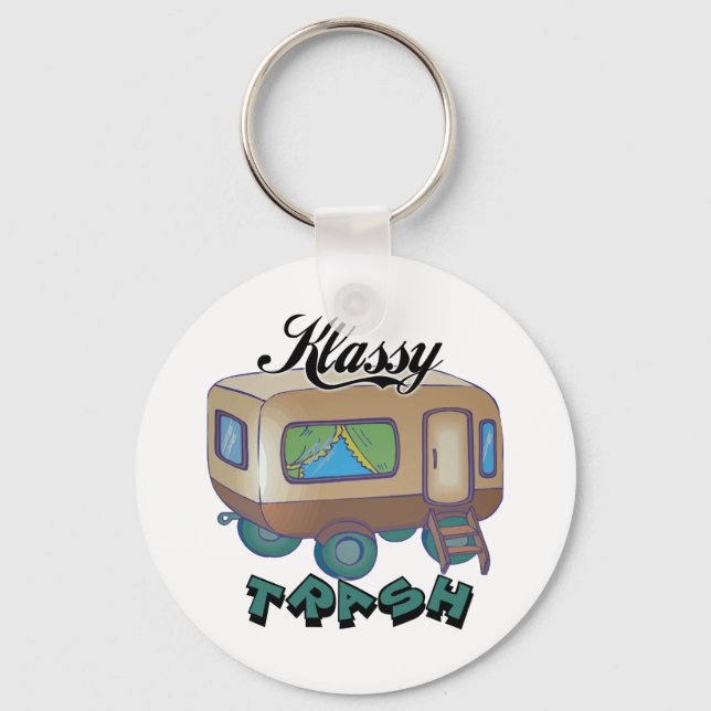 Funny Trailer Park Shirts and Gifts Keychain (Front)