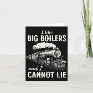 Funny Train Big Boilers Steam Locomotive Freight  Card