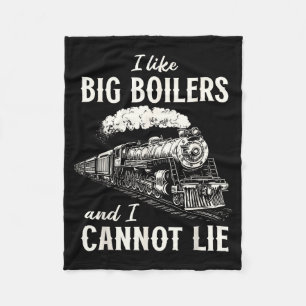 Funny Train Big Boilers Steam Locomotive Freight  Fleece Blanket
