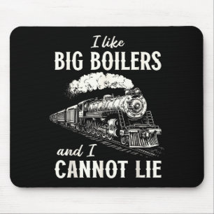 Funny Train Big Boilers Steam Locomotive Freight  Mouse Pad