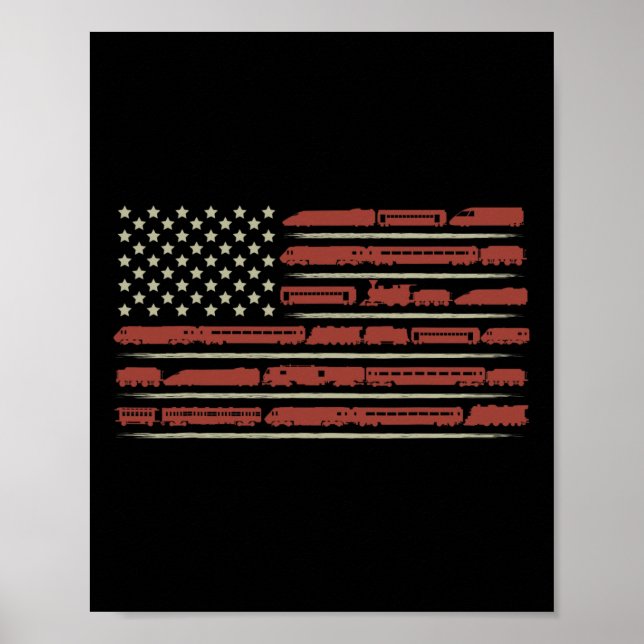 Funny Train Collector Gift Adults Conductor Model  Poster (Front)