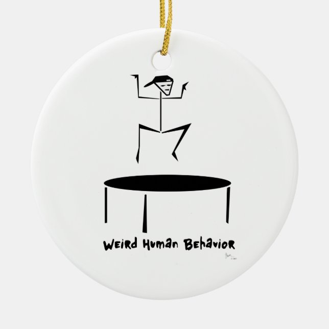 Funny Trampoline Christmas Ornament (Front)