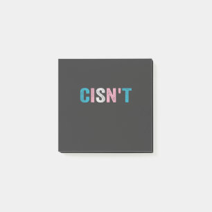 Funny Transgender Pride cisn't LGBTQ Trans Flag  Post-it Notes