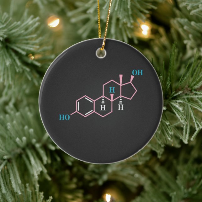 Funny Transgender Trans LGBT Pride Rights Estrogen Ceramic Ornament (Tree)