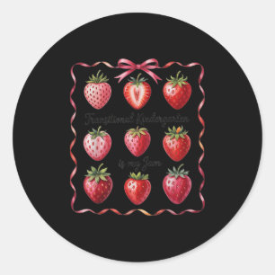 Funny Transitional Kindergarten Is My Jam Strawber Classic Round Sticker