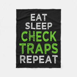 Funny Trapping Furbearer Hunting  Fleece Blanket
