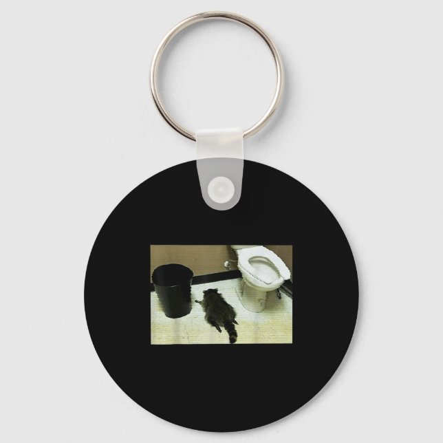 Funny Trashed Panda Drunk Racoon  Keychain (Front)