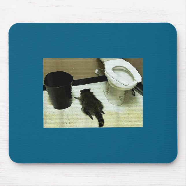 Funny Trashed Panda Drunk Racoon  Mouse Pad (Front)