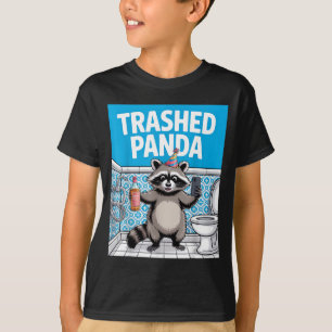Funny Trashed Panda Raccoon Gets Drunk  T-Shirt