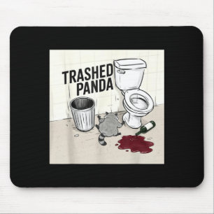 Funny Trashed Panda Racoon Gets Drunk Mouse Pad