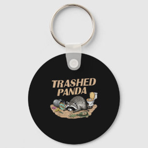 Funny Trashed Panda Racoon Gets Drunk Racoon Meme Keychain