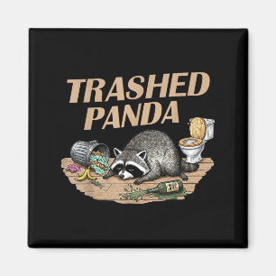 Funny Trashed Panda Racoon Gets Drunk Racoon Meme  Magnet
