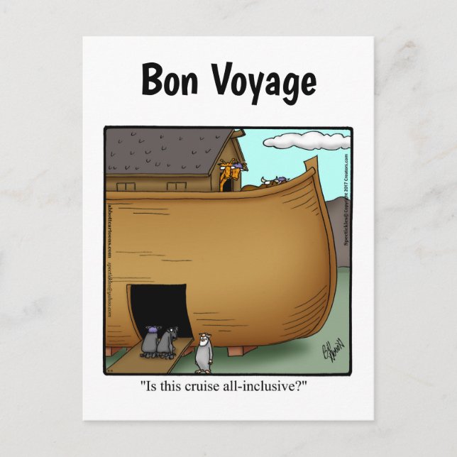 Funny Travel Humour Postcard (Front)