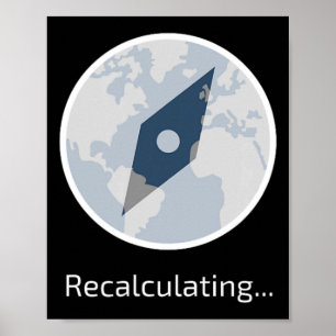 Funny Travel Icon For Travelling Hiking Or Camping Poster