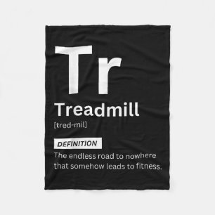 Funny Treadmill Definition Gym Fitness Motivation Fleece Blanket