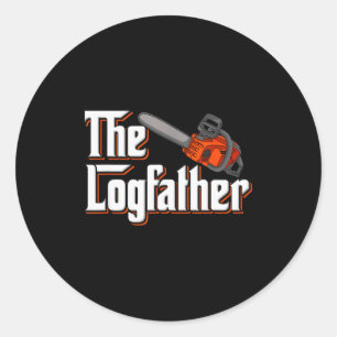 Funny Tree Care I Arborist Forest Chainsaw  Classic Round Sticker