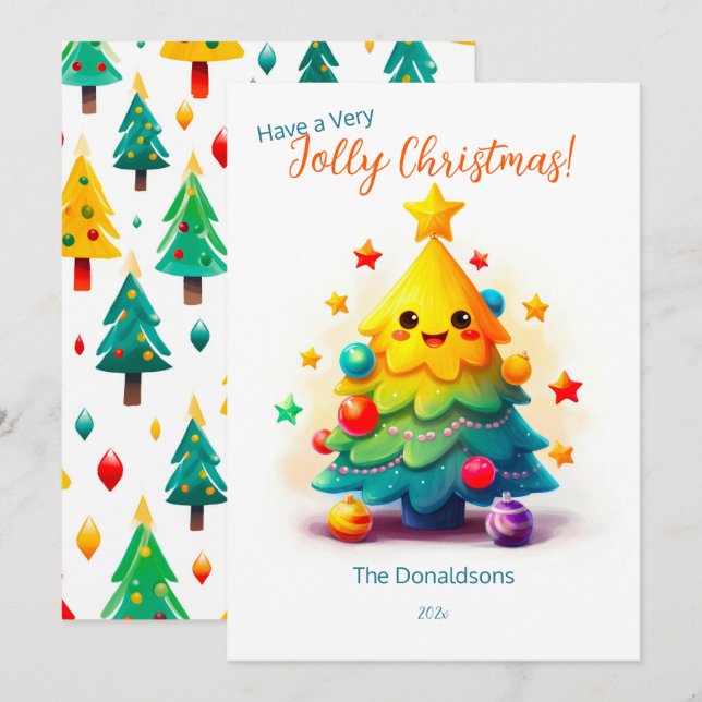 Funny Tree Christmas Card (Front/Back)