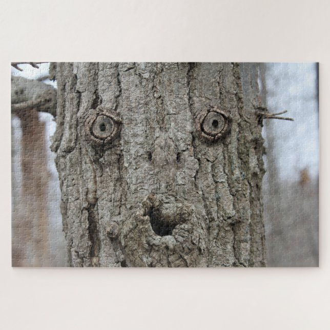 funny tree face puzzle (Horizontal)