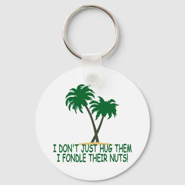 Funny tree hugger keychain (Front)